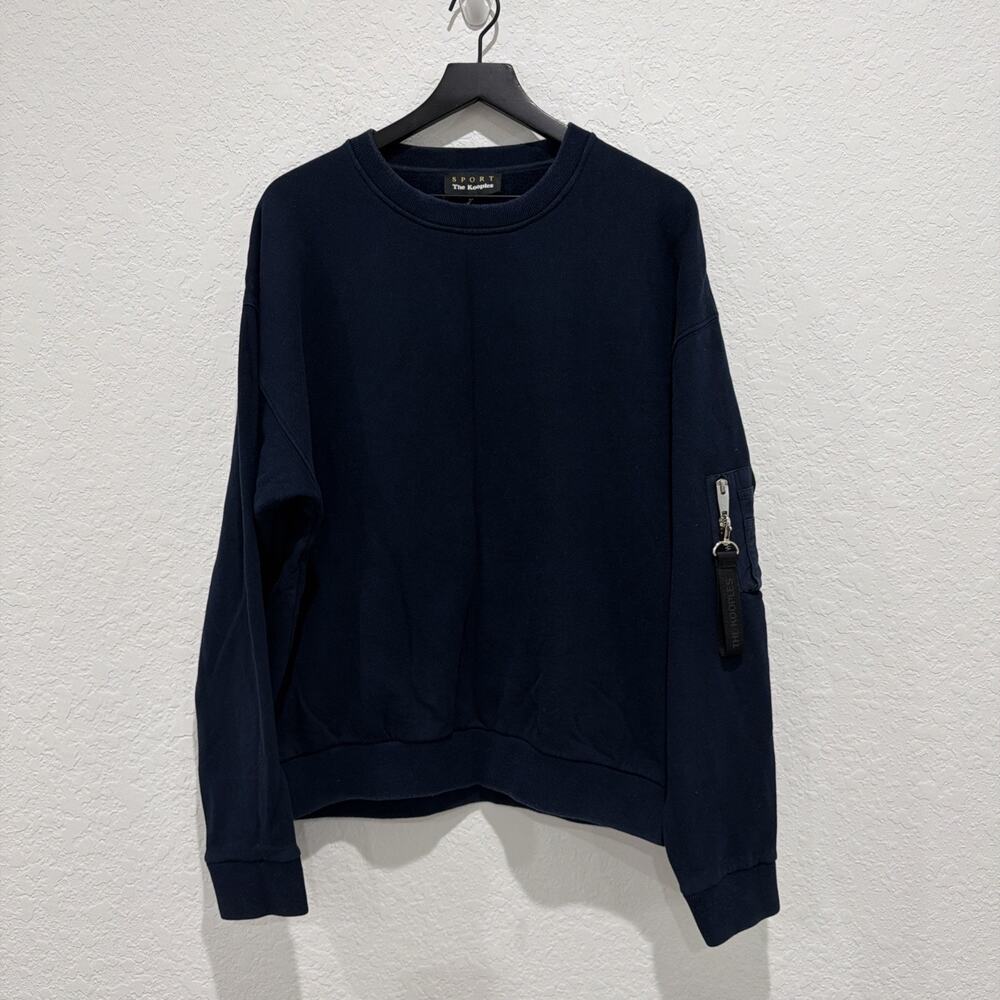 Sport The Kooples Relaxed Fit Zip Detail Navy Pullover Sweatshirt Men’s Sz Large